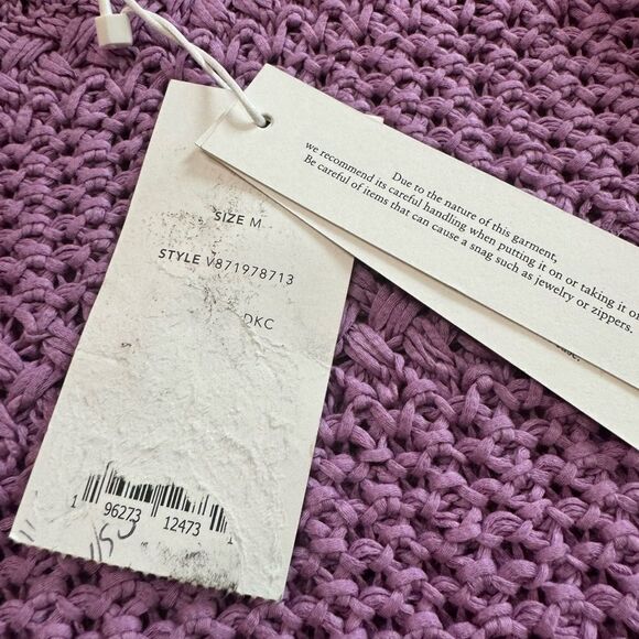 Vince Crochet Chunky Knit Tank Top Lilac Purple Size Medium - Picture 12 of 12
